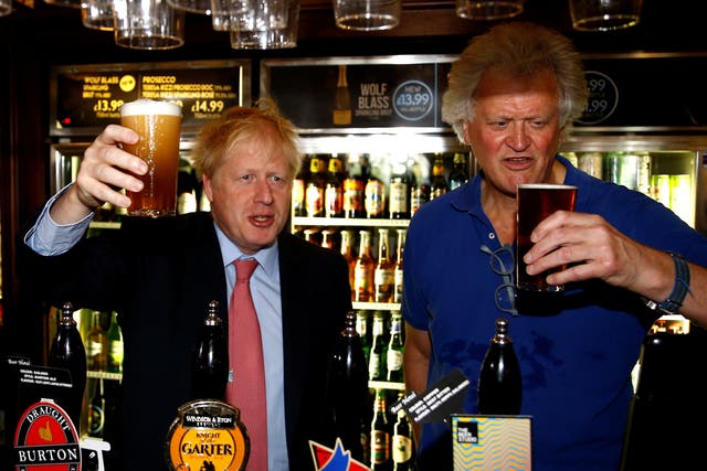 <p>Wetherspoon boss Tim Martin said staff in his pubs would have dealt with any ‘high jinks’ involving Downing Street employees (Henry Nicholls/PA)</p>
